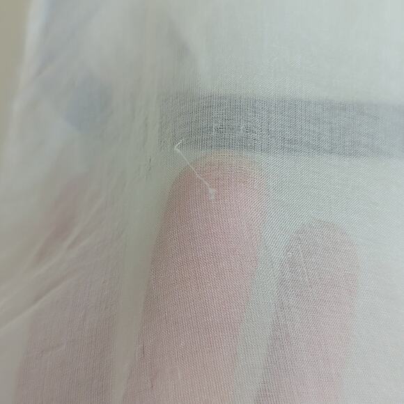 Lola Made in Italy White Butterfly Print Sheer Blouse Size Small - Picture 8 of 12